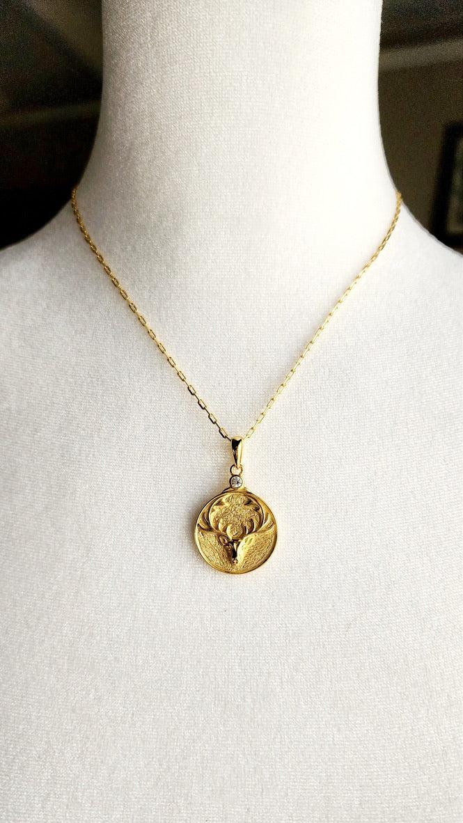 Zodiac Virgo Antler Necklace Product Image