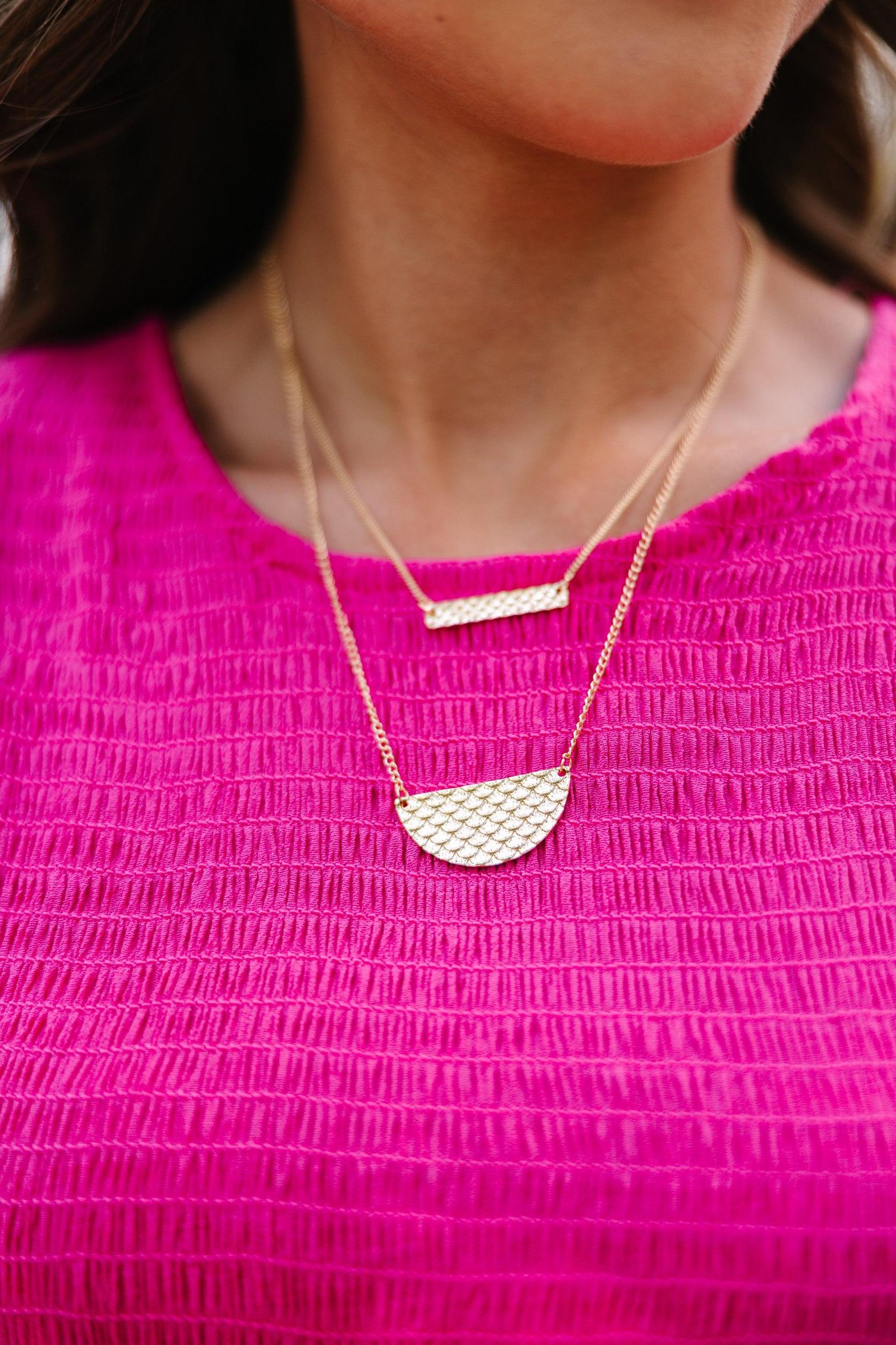 Find Your Joy Worn Gold Necklace Female Product Image