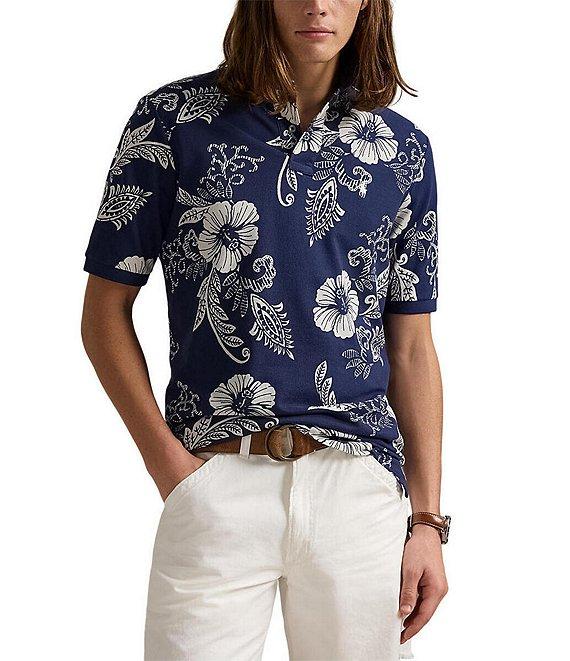 Polo Ralph Lauren Classic Fit Hibiscus Mesh Short Sleeve Polo Shirt Product Image