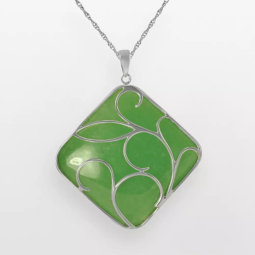 PearLustre by Imperial Sterling Silver Jade Pendant, Women's,  Product Image