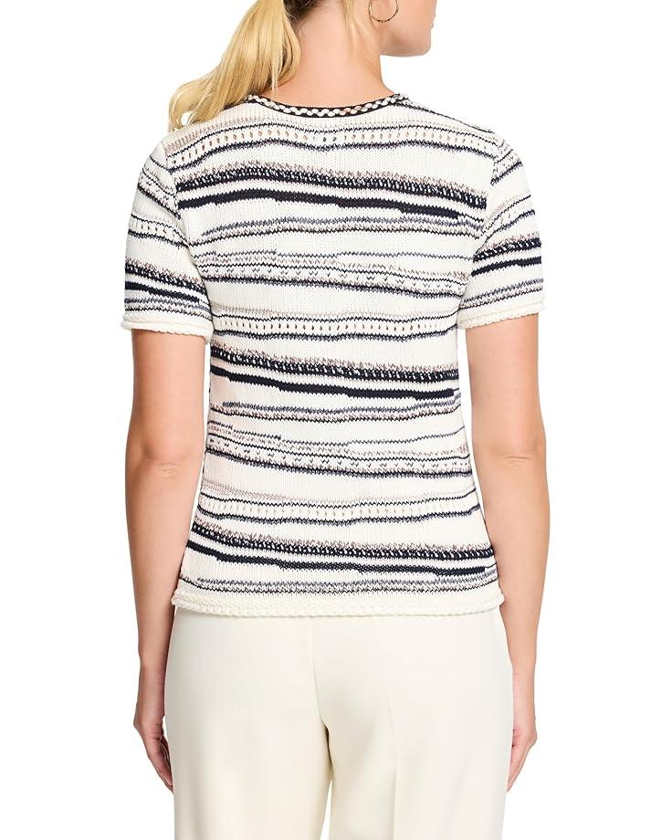 Geo Tuck Stitch Sweater Tee Product Image