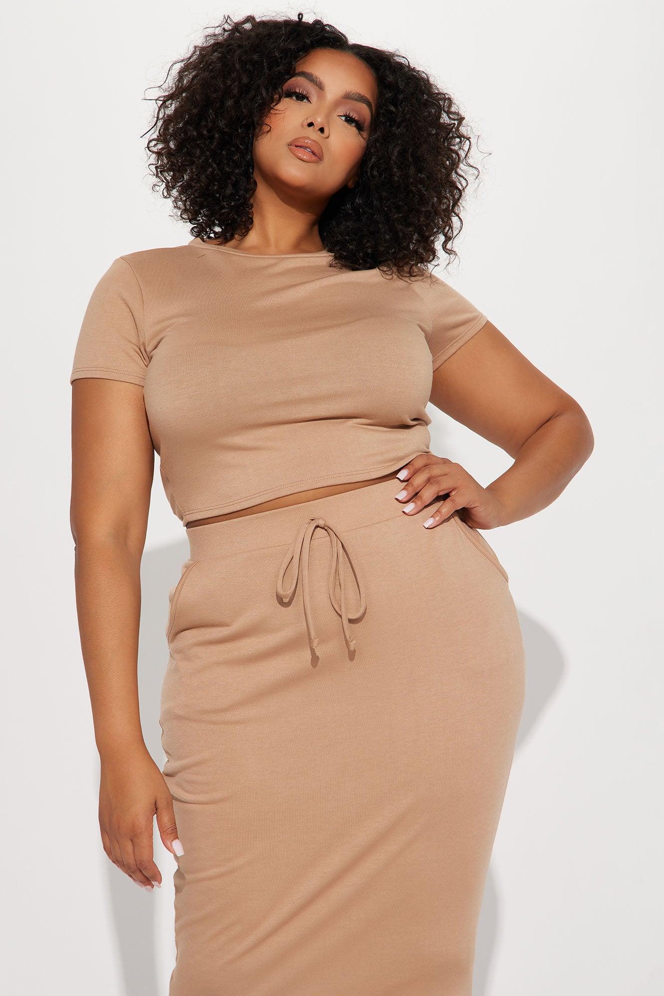 Casual Lover Skirt Set - Tan Product Image