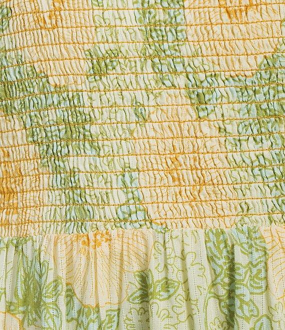 Free People Adriel Floral Print V-Neck Sleeveless Tiered Midi Dress Product Image