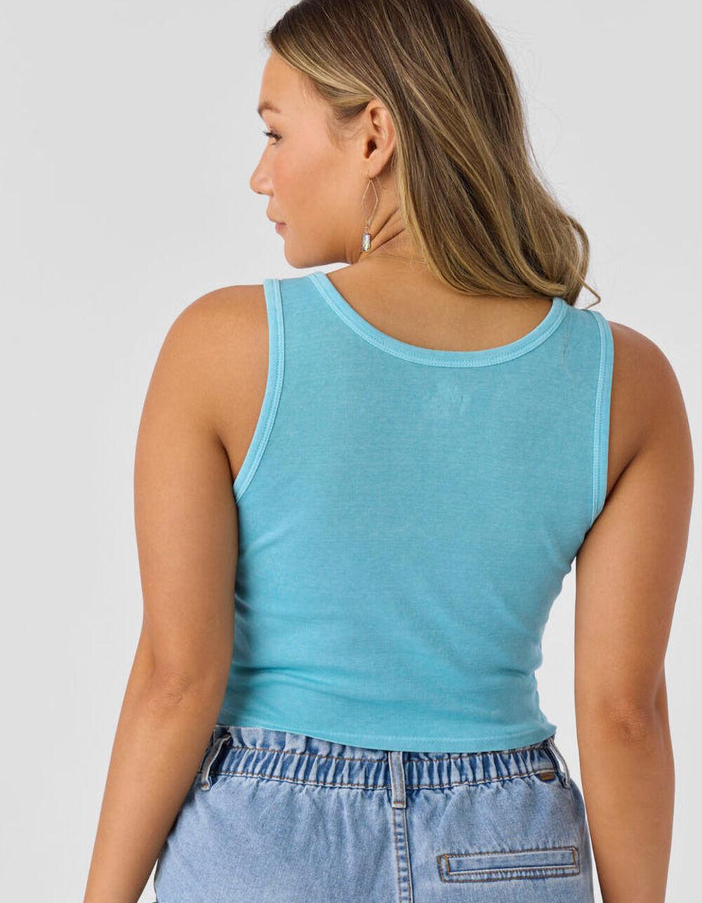 O'NEILL Script Womens Crop Tank Top - BLUE Product Image
