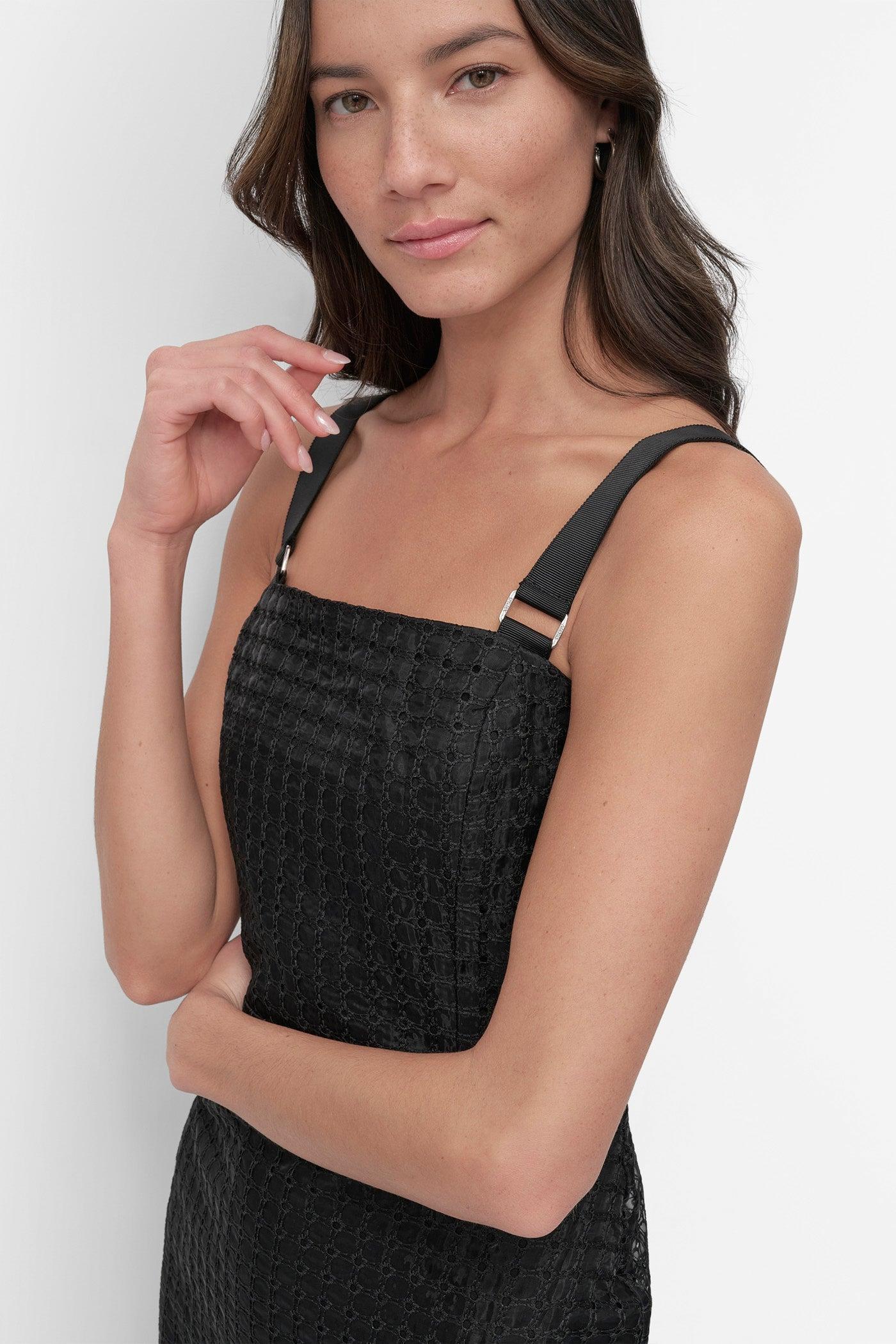 MIXED MEDIA ORGANZA EYELET DRESS Product Image