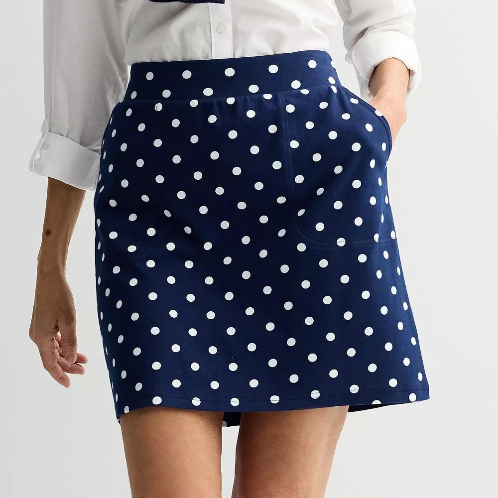 Women's Croft & Barrow® Easy Pull-On Skort, Size: XXL, Blue Chic Dot Product Image