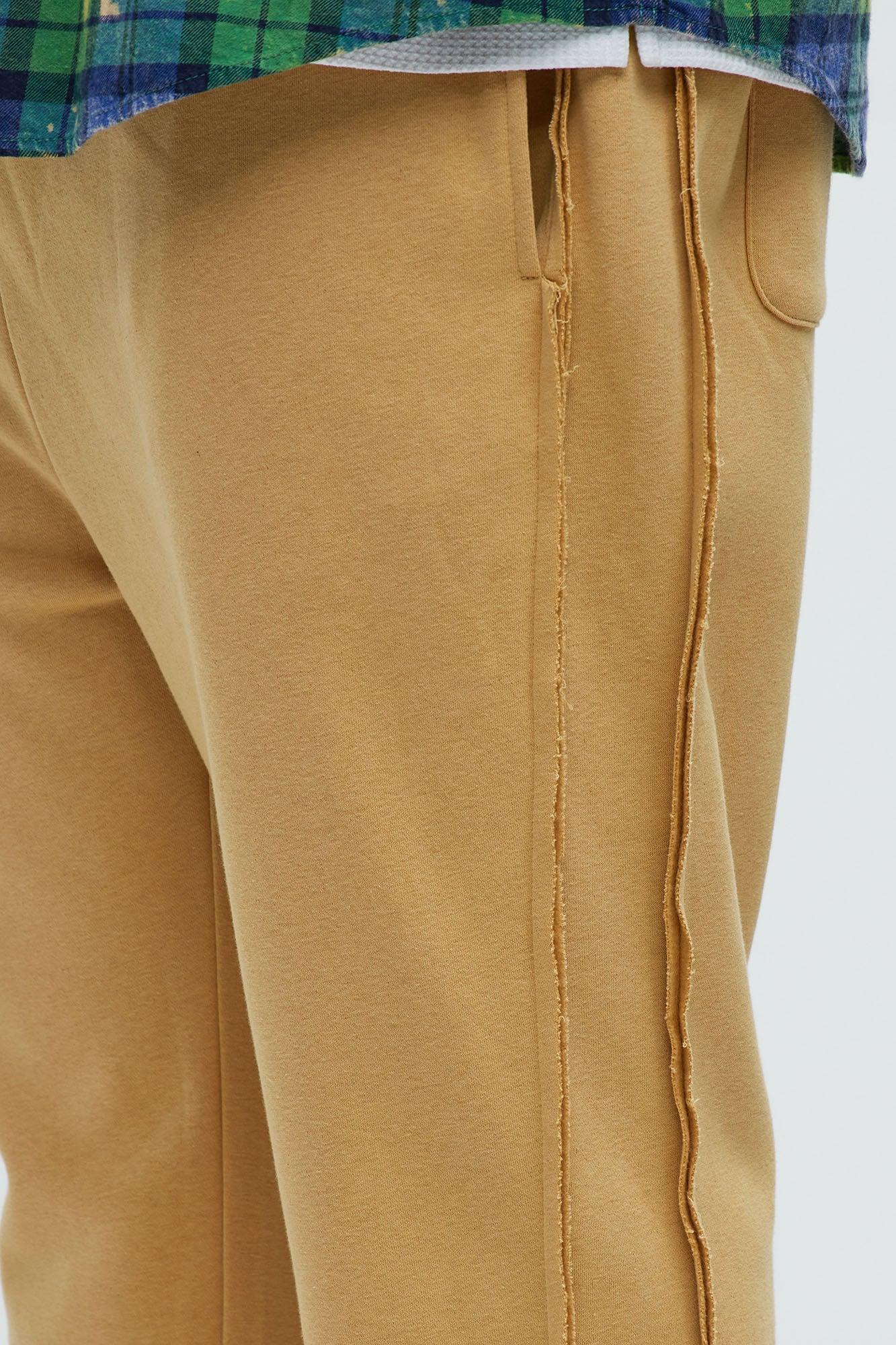 Tyson Douglas Frayed Sweatpants - Camel Product Image