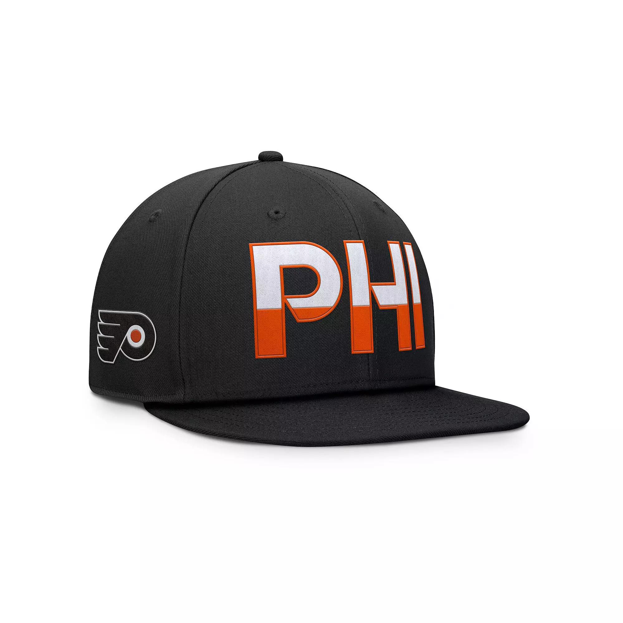 Men's Fanatics Black Philadelphia Flyers Authentic Pro Rink Snapback Hat, Fly Black Product Image