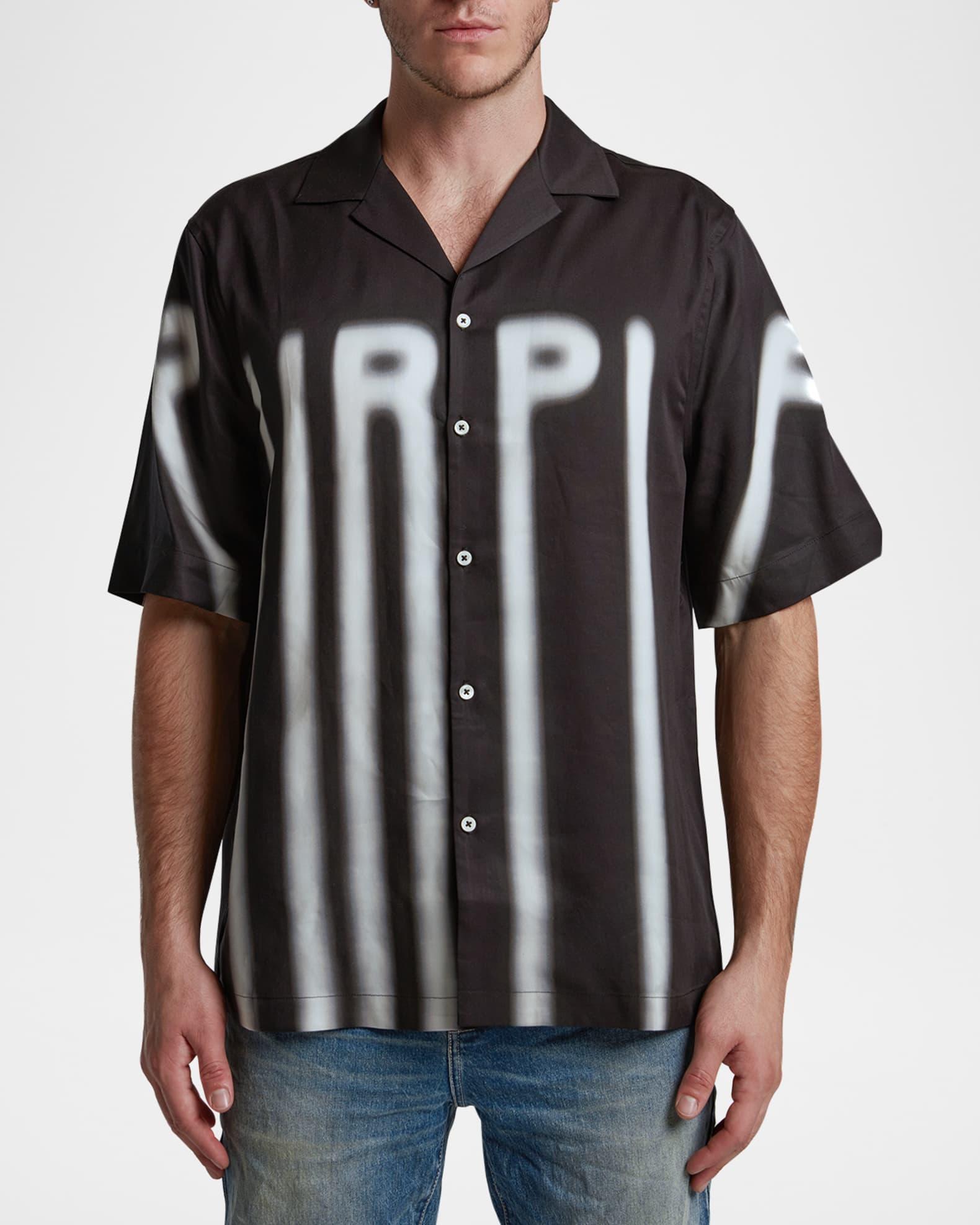 Men's Blurred Wordmark Short-Sleeve Shirt  Product Image