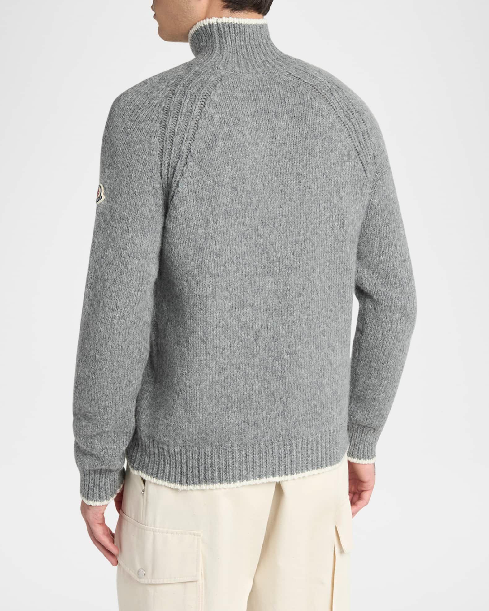 Men's Tipped Wool Turtleneck Sweater Product Image