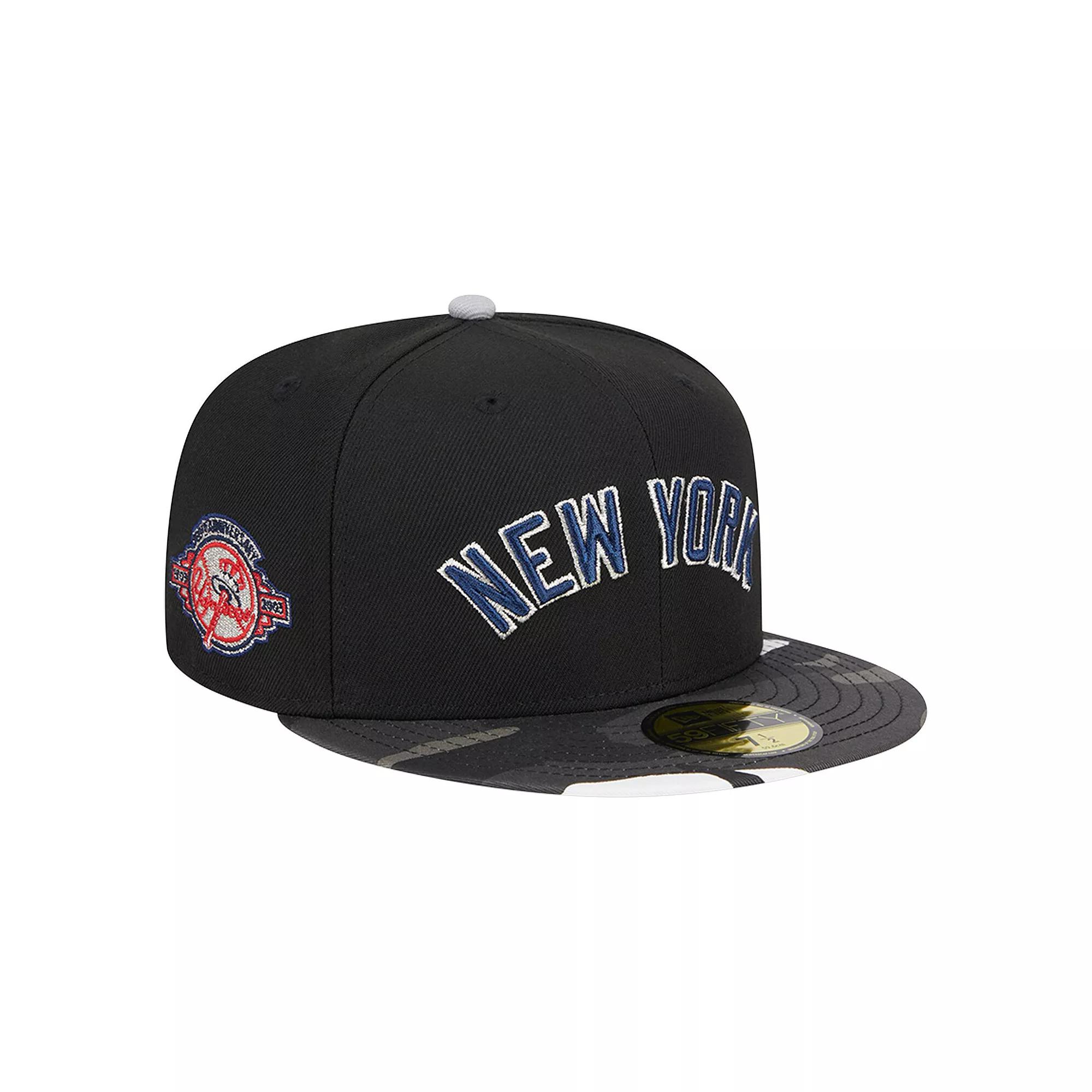 Men's New Era Black New York Yankees Metallic Camo 59FIFTY Fitted Hat,  Product Image