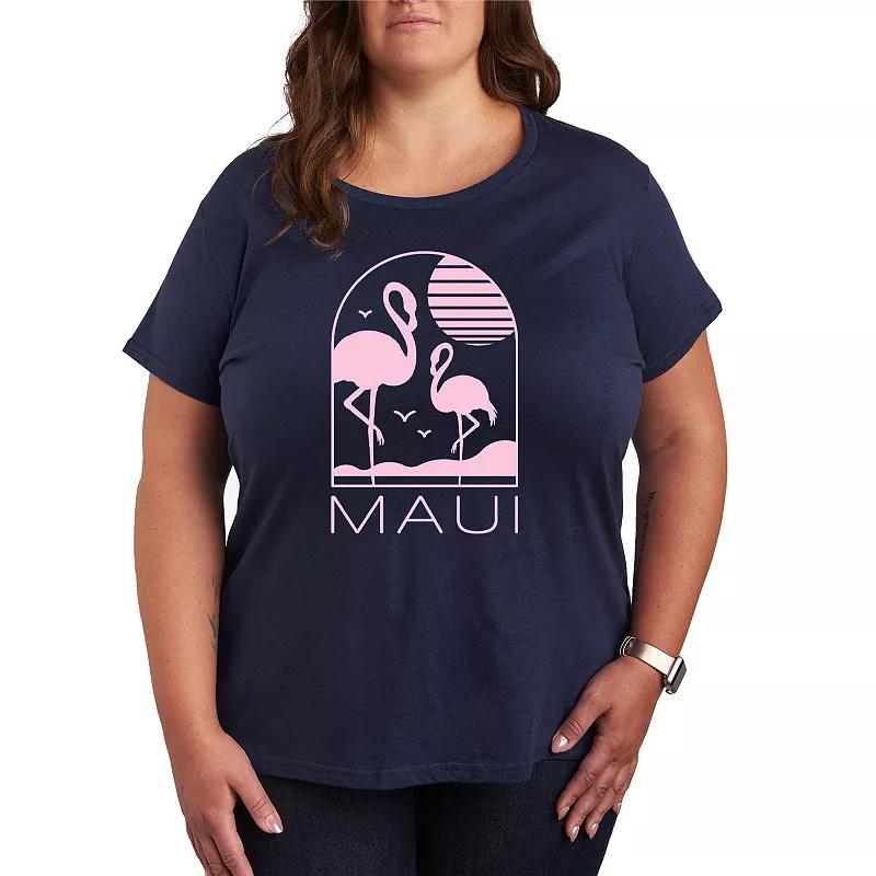 Plus Maui Flamingos Graphic Tee, Women's,  Product Image