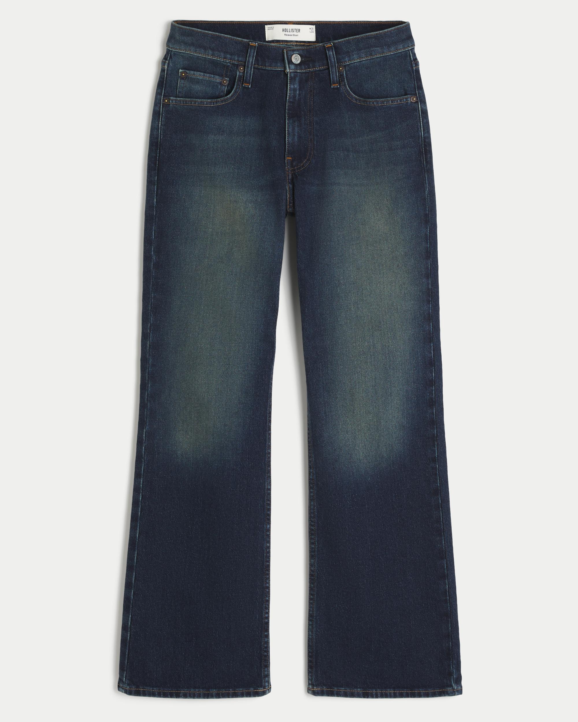 Dark Wash Relaxed Boot Jeans Product Image
