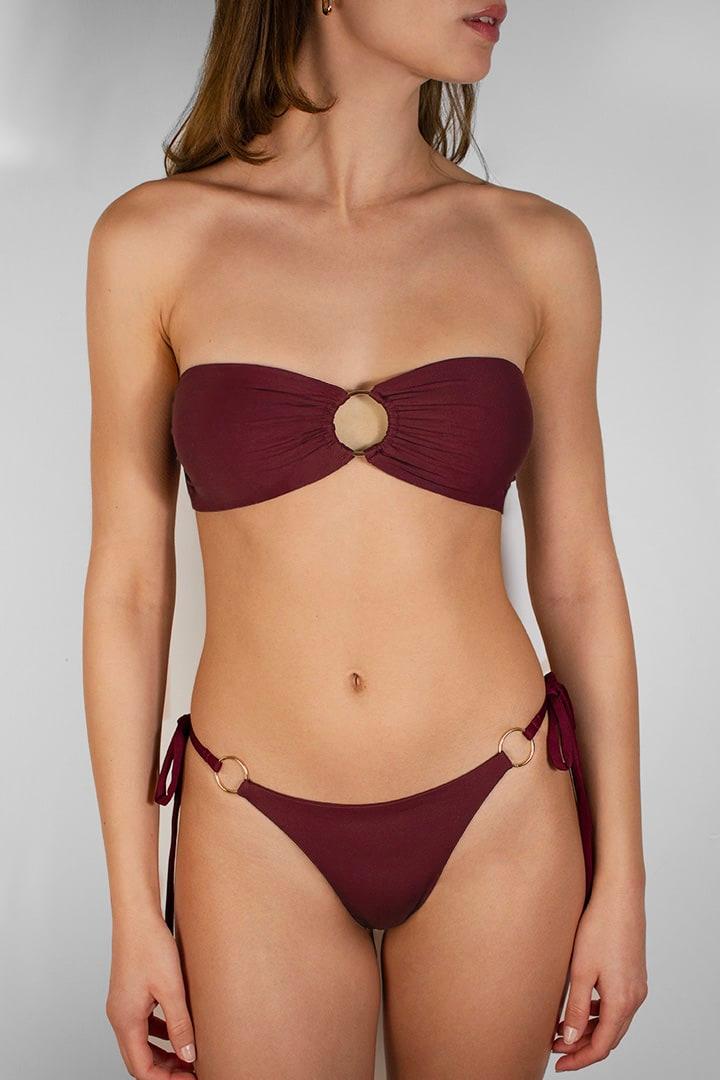 Bandeau bikini top with ring Product Image