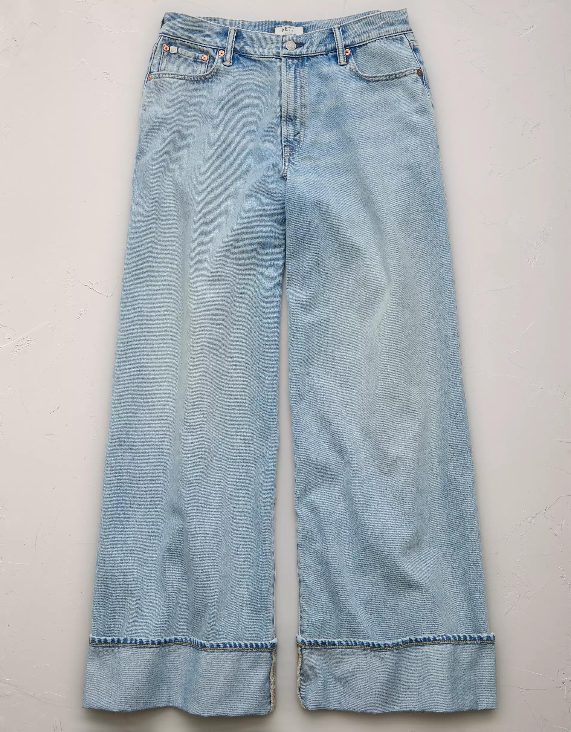 AE77 Premium Super Wide Cuffed Jean Product Image
