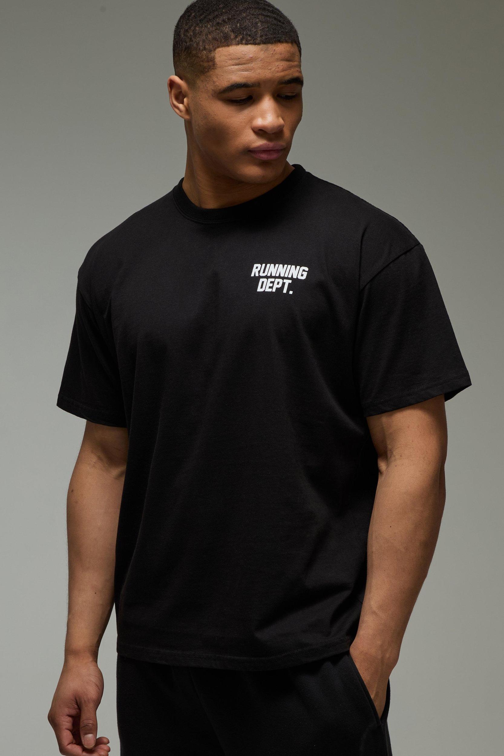 MAN Active Running Dept Oversized T-Shirt | boohooMAN USA Product Image