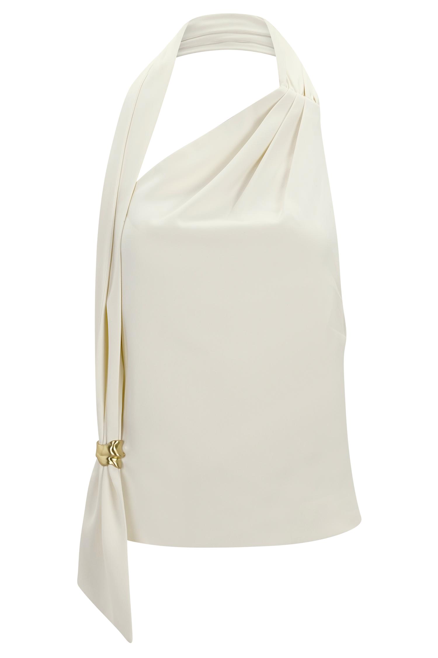 Marina Halter Top With Hardware - Ivory Product Image