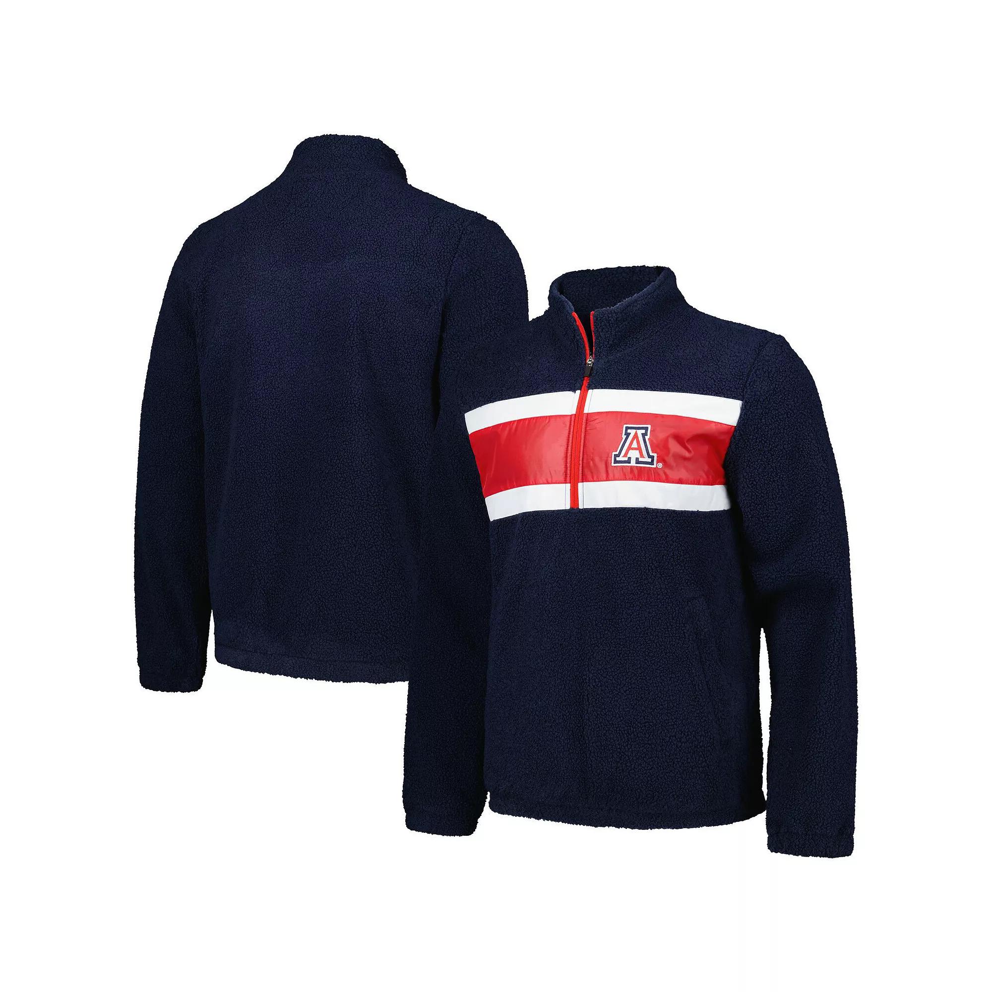 Men's G-III Sports by Carl Banks Navy Arizona Wildcats Pinch Runner Half-Zip Top,  Product Image