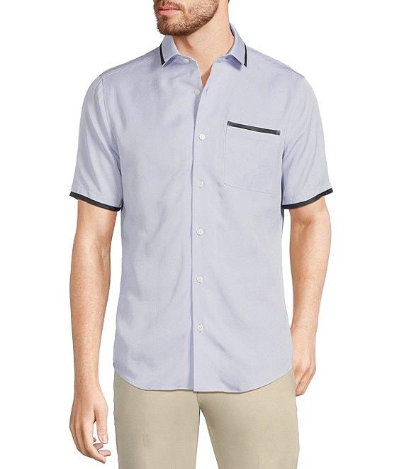 Murano Interdimensional Collection Slim Fit Heat Seal Short Sleeve Convertible Camp Shirt Product Image