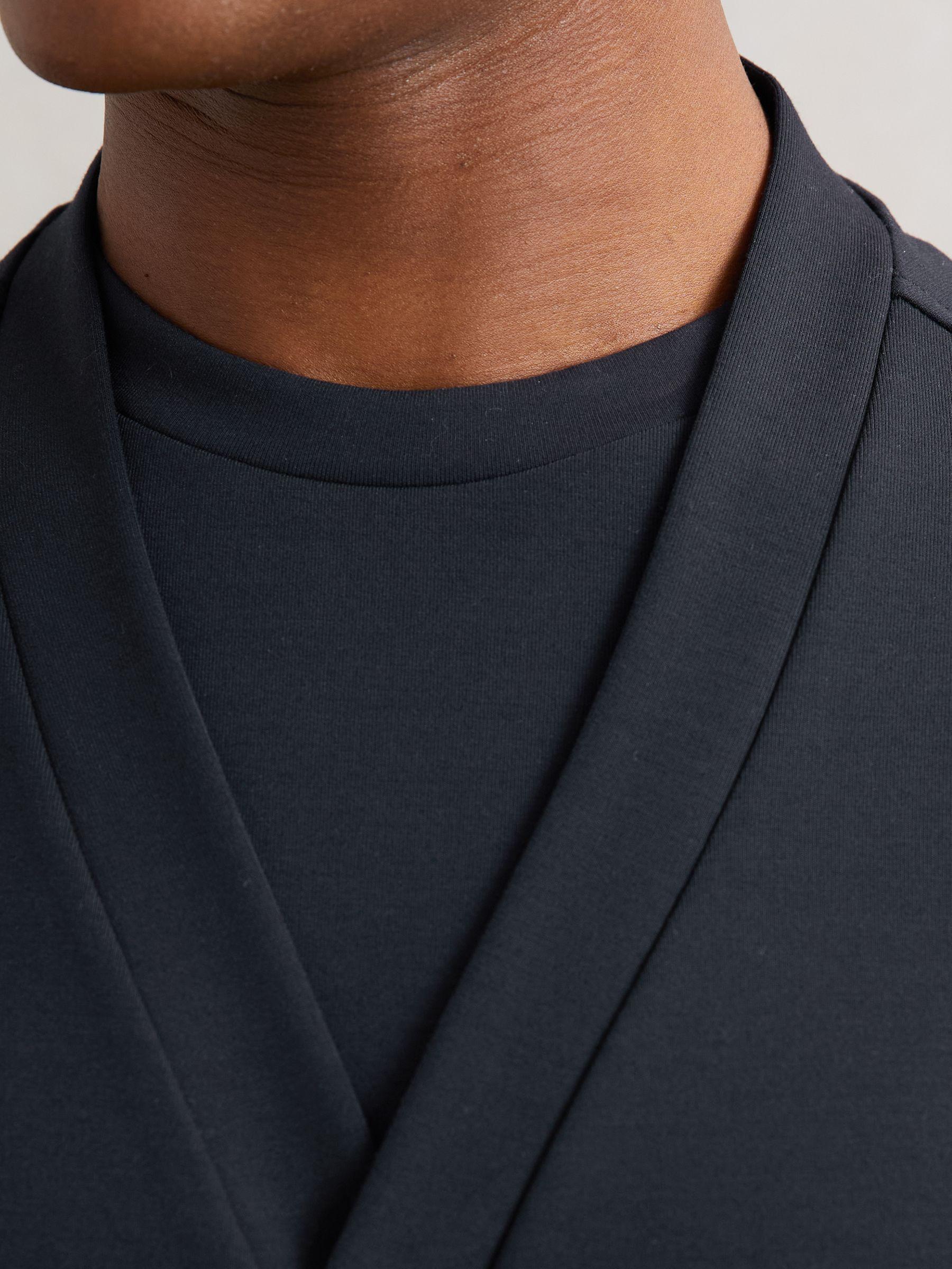 Premium Interlock Press-Stud Cardigan in Navy Product Image