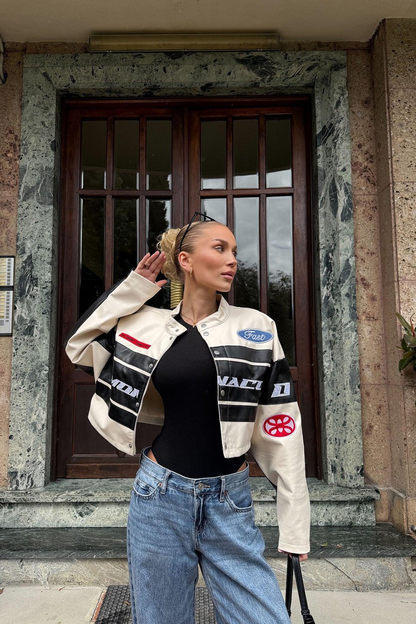 Monaco Cropped Jacket - Ivory/combo Product Image