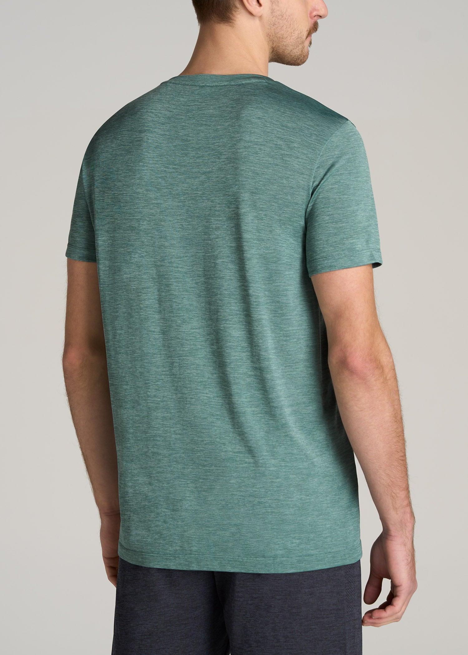 A.T. Performance Modern Fit Athletic Jersey Tee for Tall Men in Green Mix Male Product Image