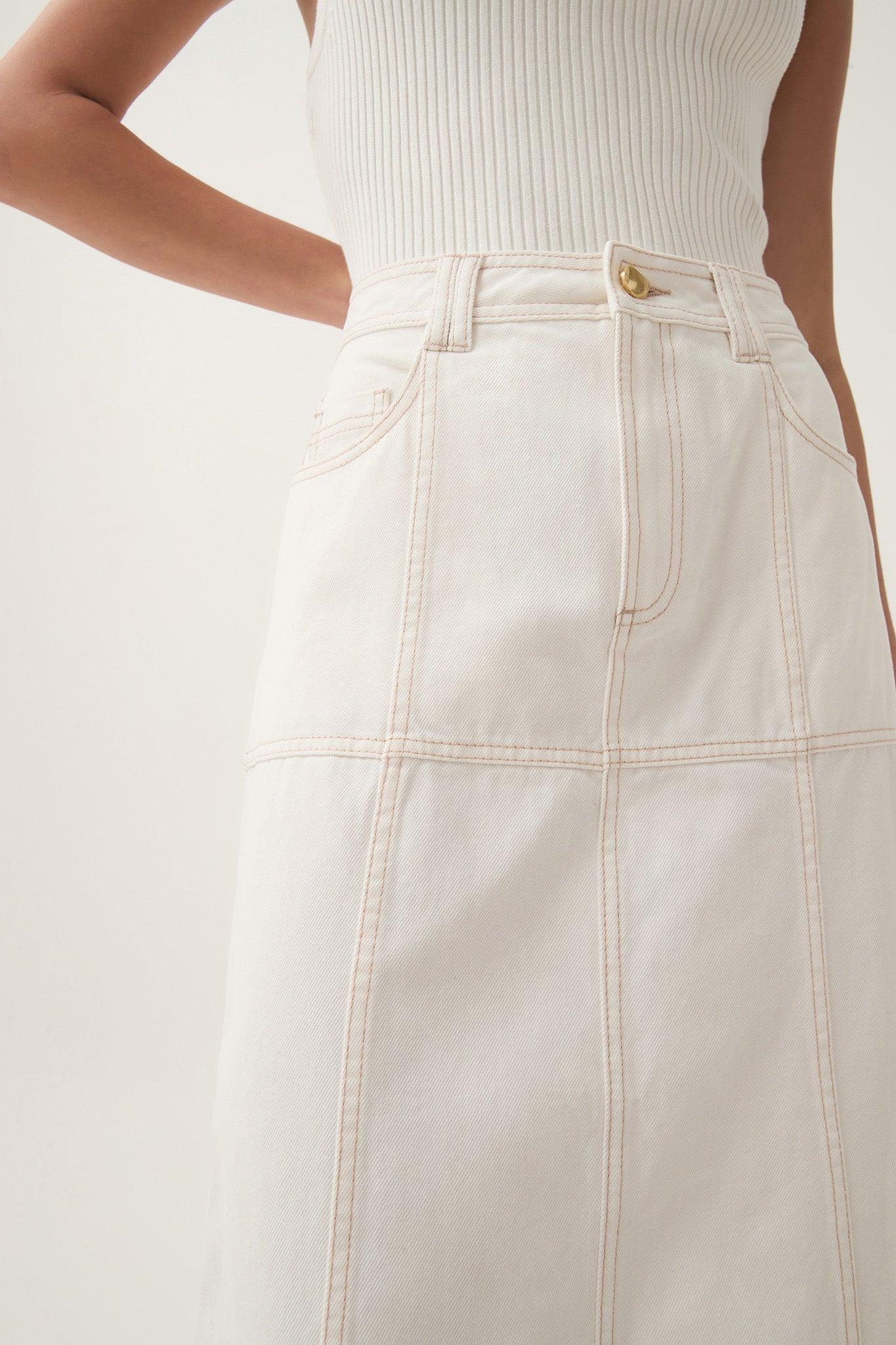 Emilie Denim Midi Skirt Product Image