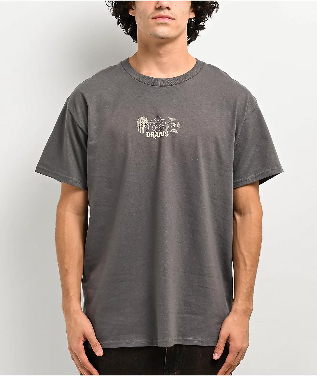 Dravus Nature's Embrace Charcoal T-Shirt Product Image