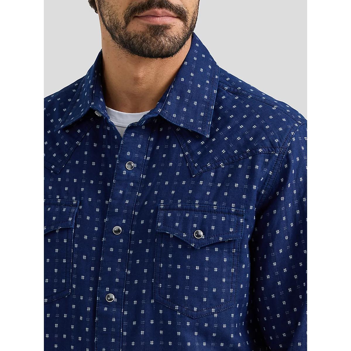 Men's Wrangler® Retro® Premium Long Sleeve Western Snap Printed Shirt in Floral T Product Image