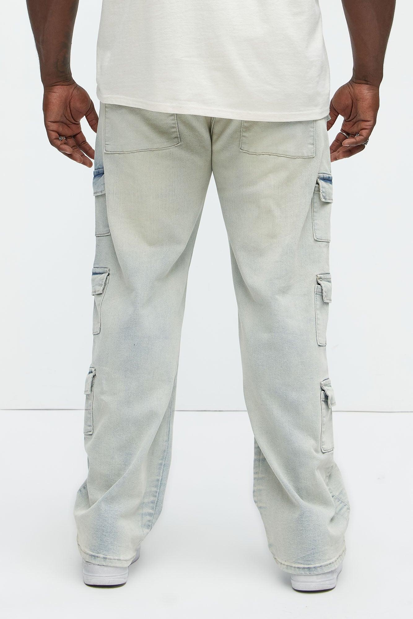 Do It Cargo Straight Jeans - Light Wash Product Image