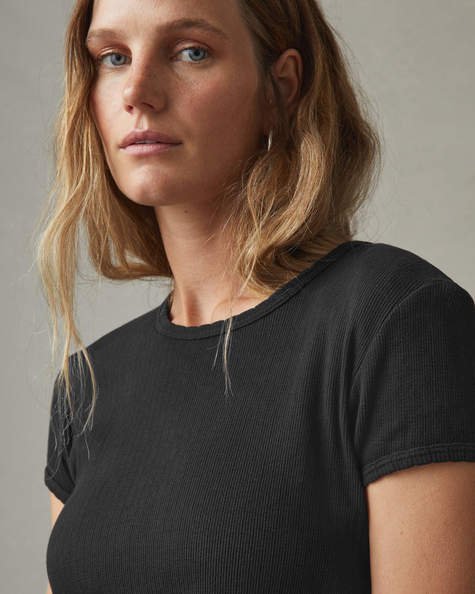 Women's Baby Tee - Black Female Product Image