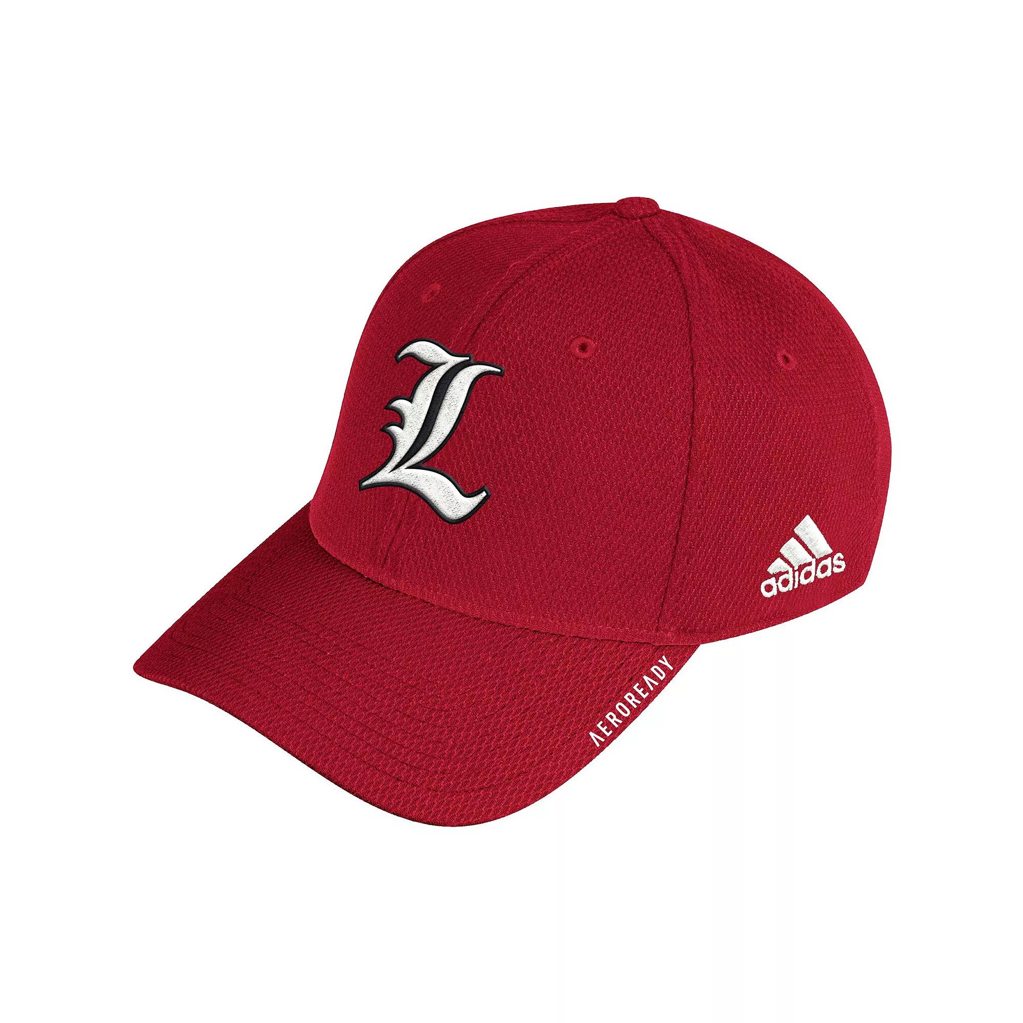 Men's adidas Red Louisville Cardinals 2021 Sideline Coaches AEROREADY Flex Hat, Size: Small/Medium Product Image