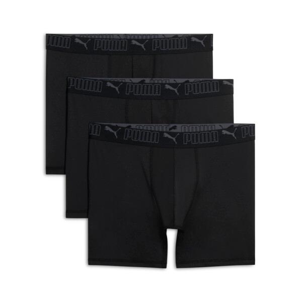 PUMA Men's Training Boxer Briefs 3 Pack in Black/Grey Product Image