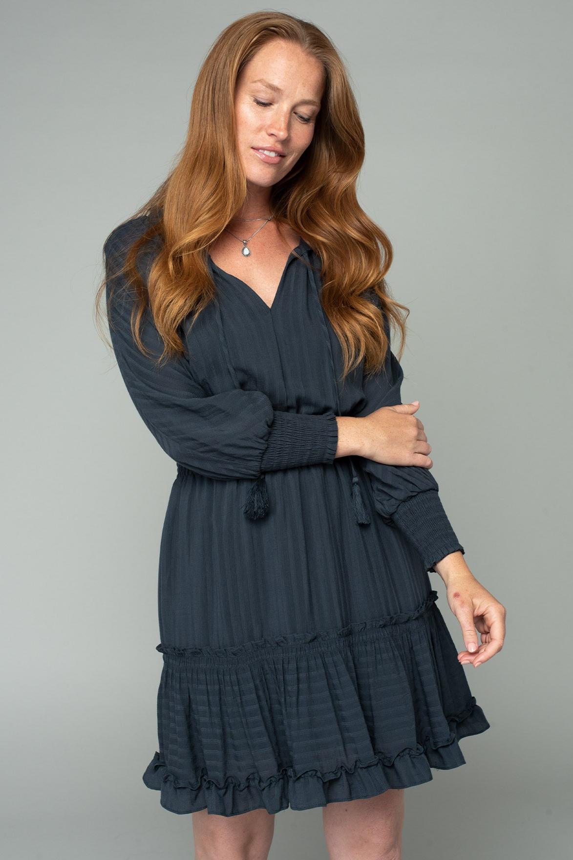 Dolman Sleeve Tie Front Mini Dress Product Image