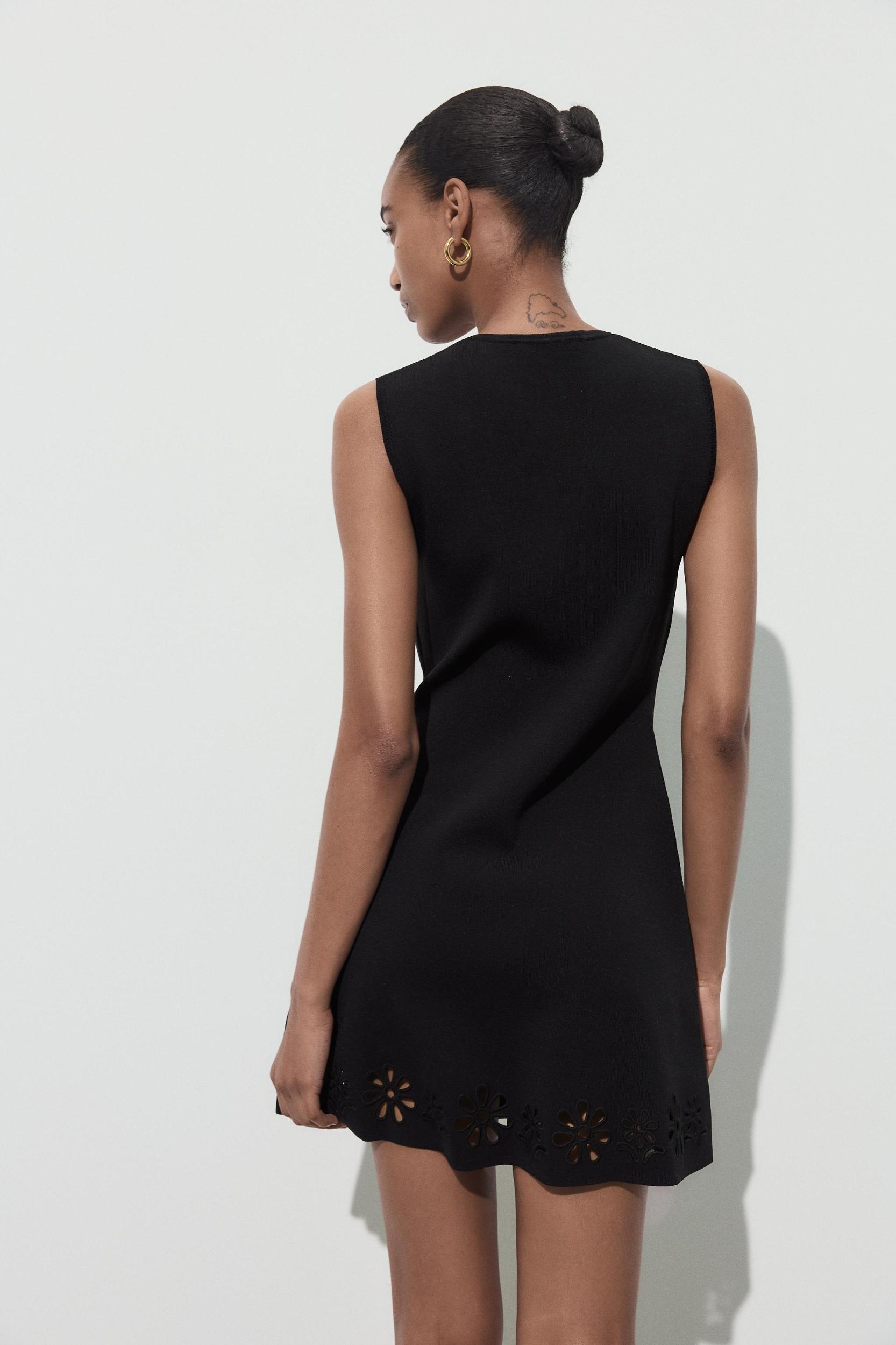 KNIT DRESS WITH OPENWORK EMBROIDERY Product Image