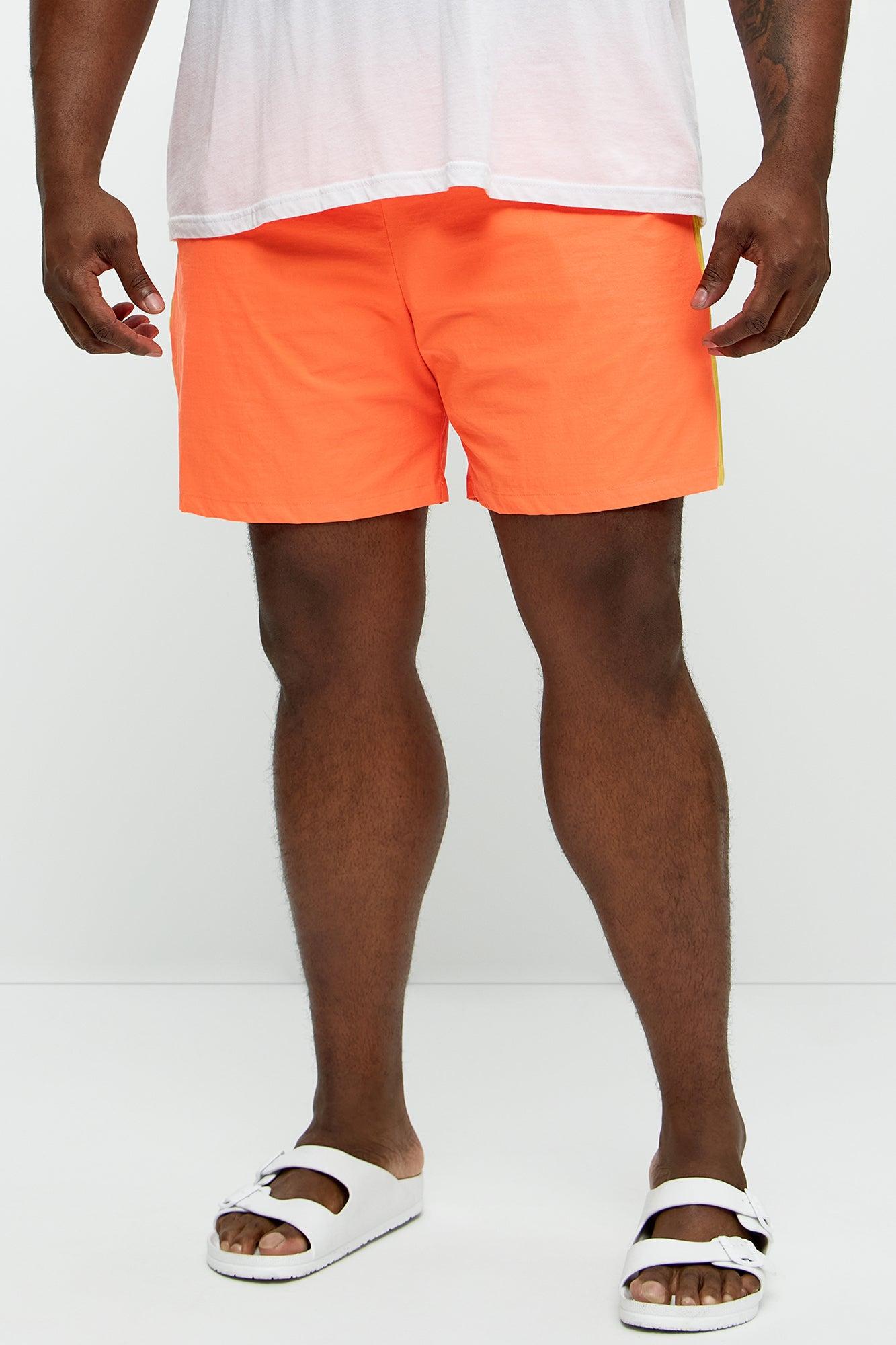 Contrast On The Side Swim Classic Trunk - Orange/combo Product Image