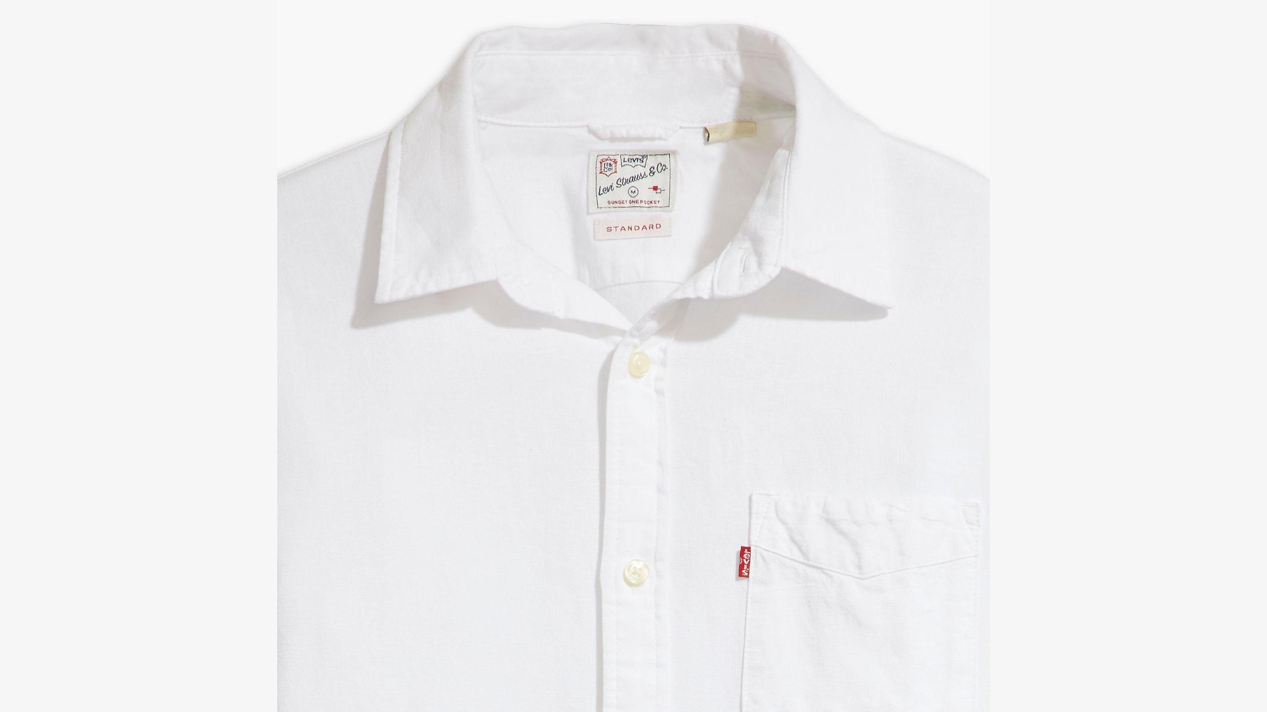 Sunset One Pocket Cotton Linen Standard Fit Shirt Product Image