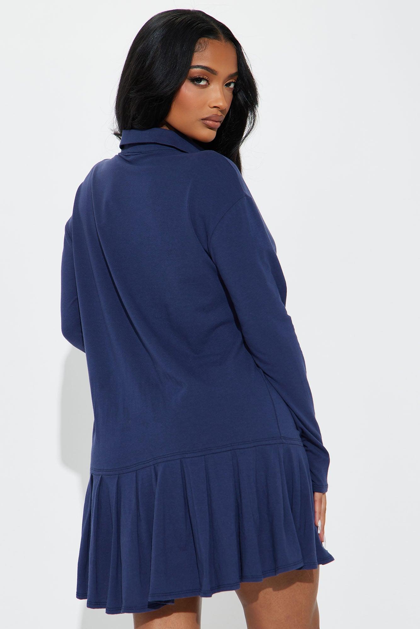 Ivy league Polo Mini Dress - Navy Product Image