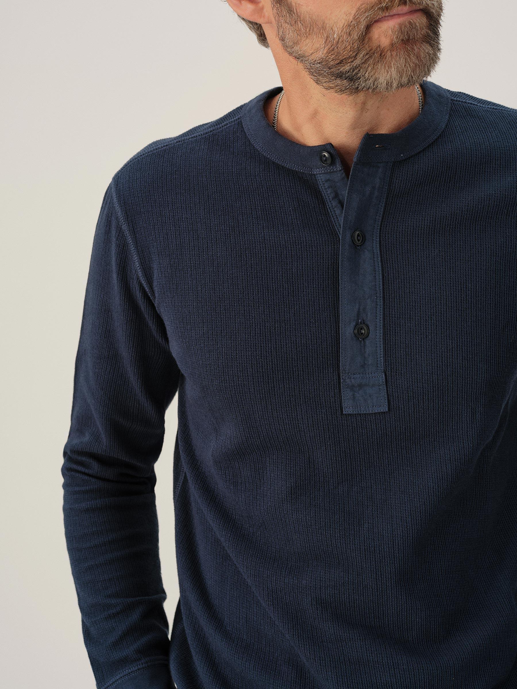Sky Captain Vintage Thermal Henley Product Image
