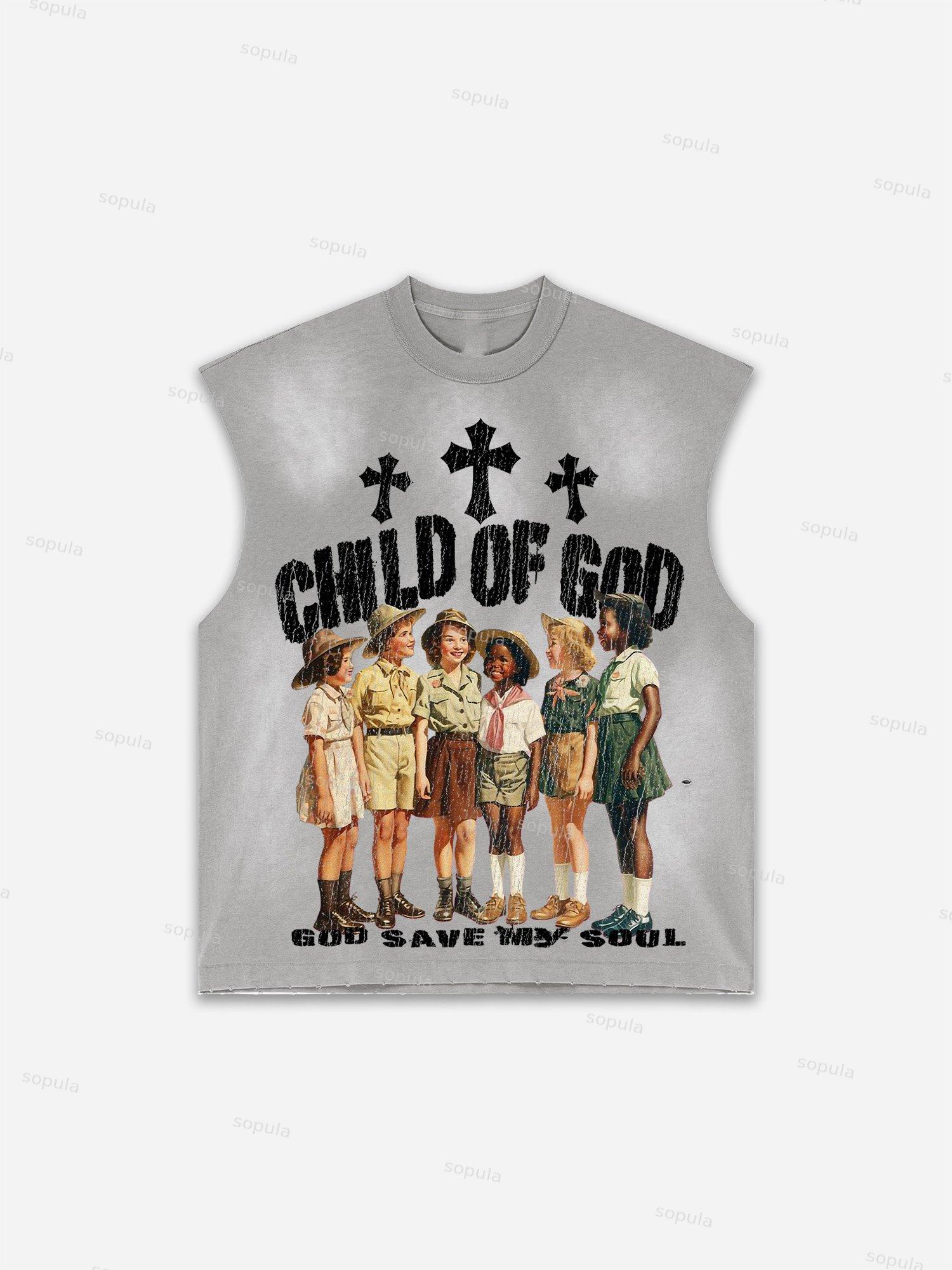 Basketball Dreams Boys Print Distressed Tank Top Product Image