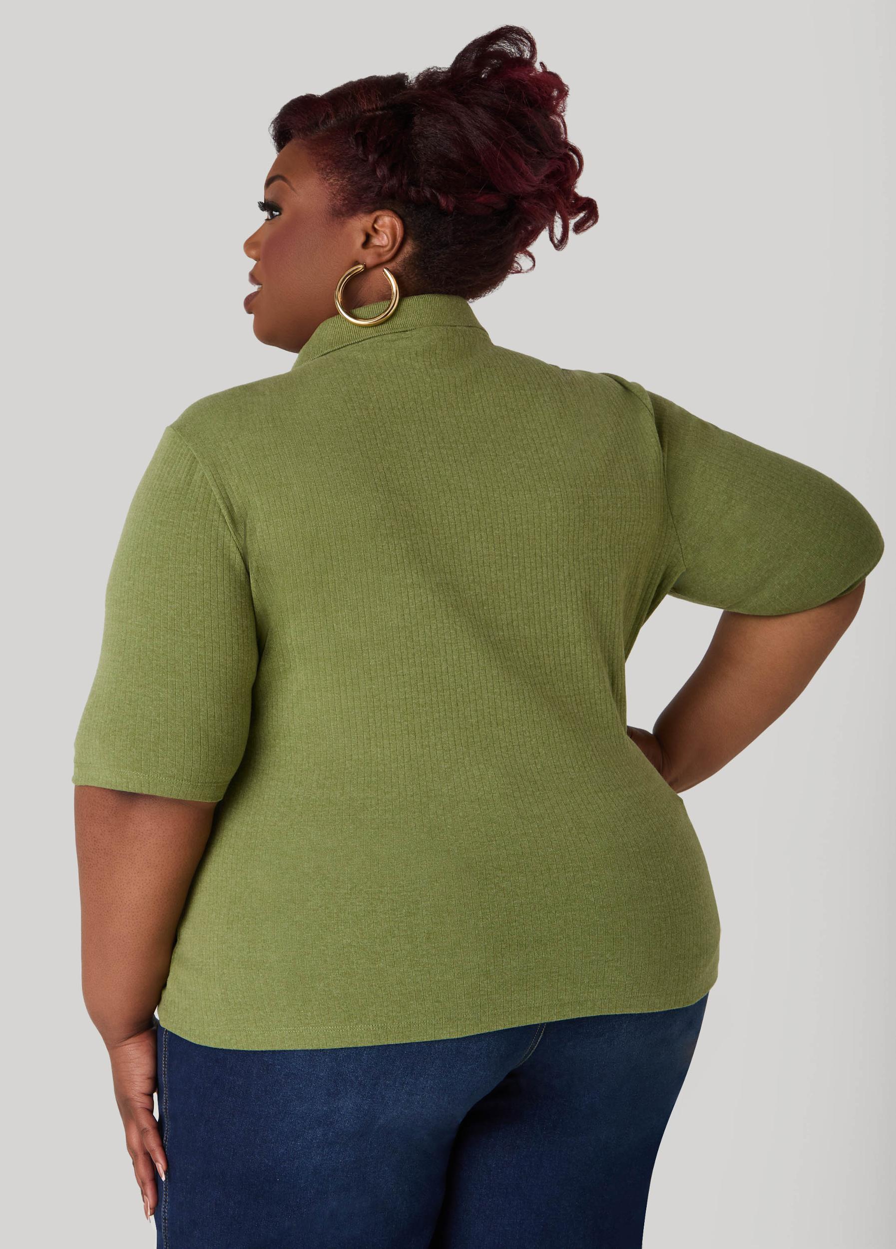 V Neck Ribbed Top Product Image