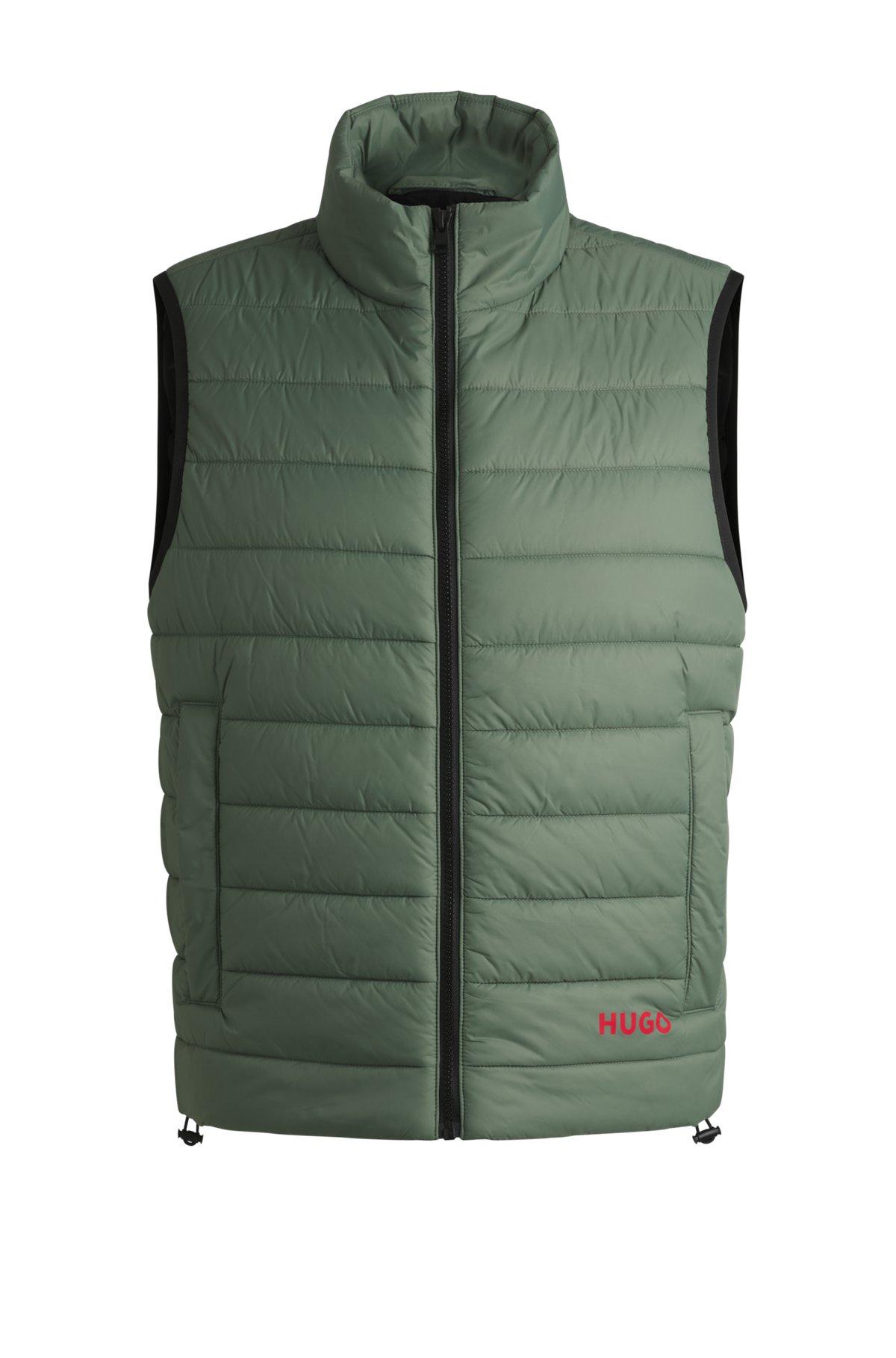 Water-repellent slim-fit gilet with logo detail Product Image