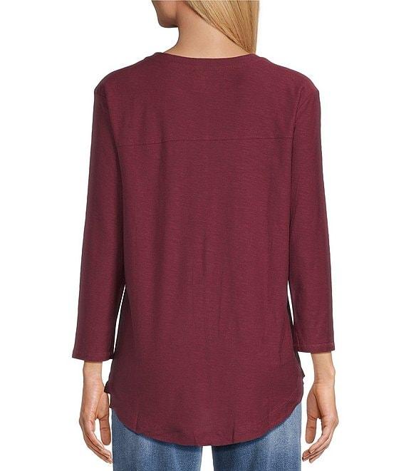 Westbound 3/4 Sleeve Crew Neck Top Product Image