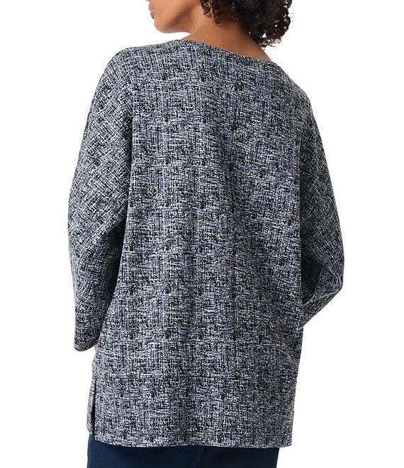 Jones New York Novelty Jacquard 3/4 Dolman Sleeve Tunic Product Image