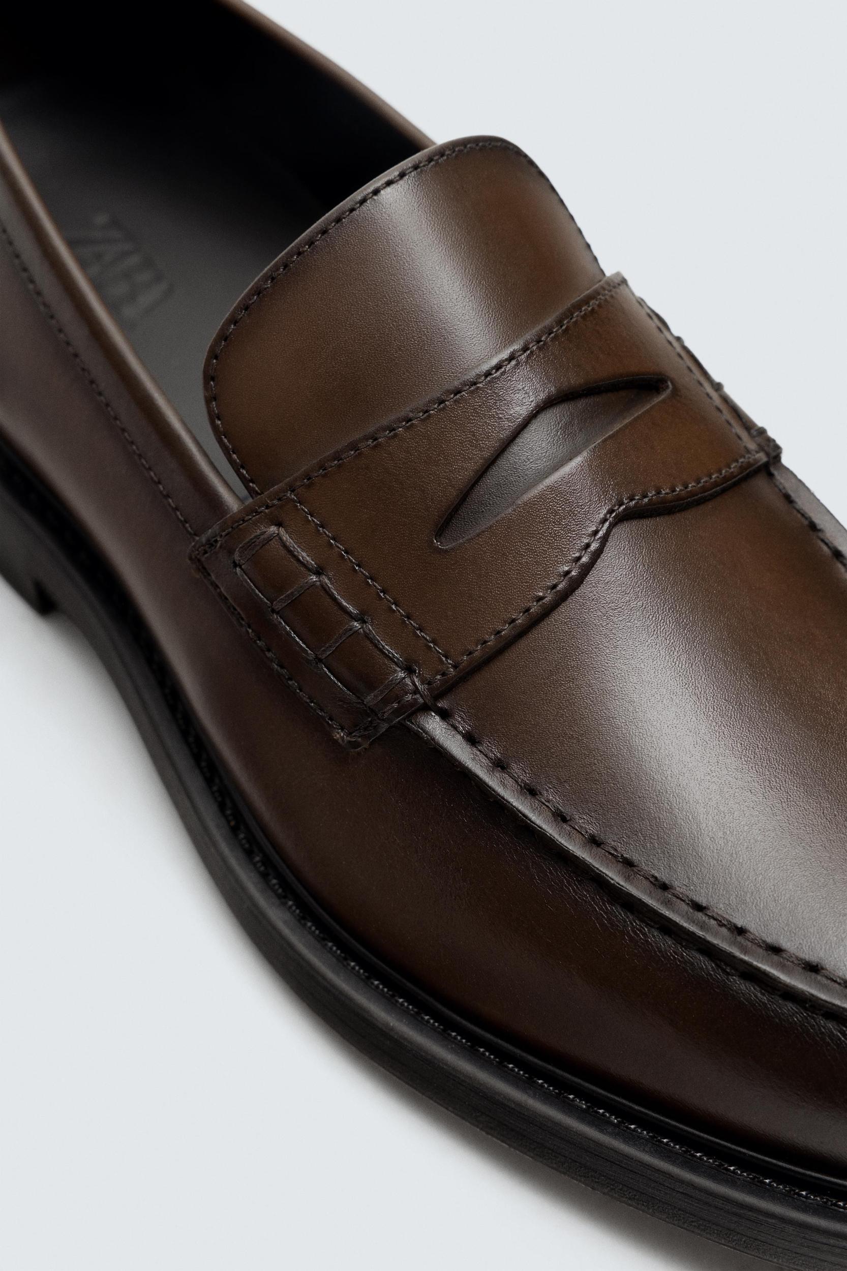 LEATHER PENNY LOAFERS Product Image