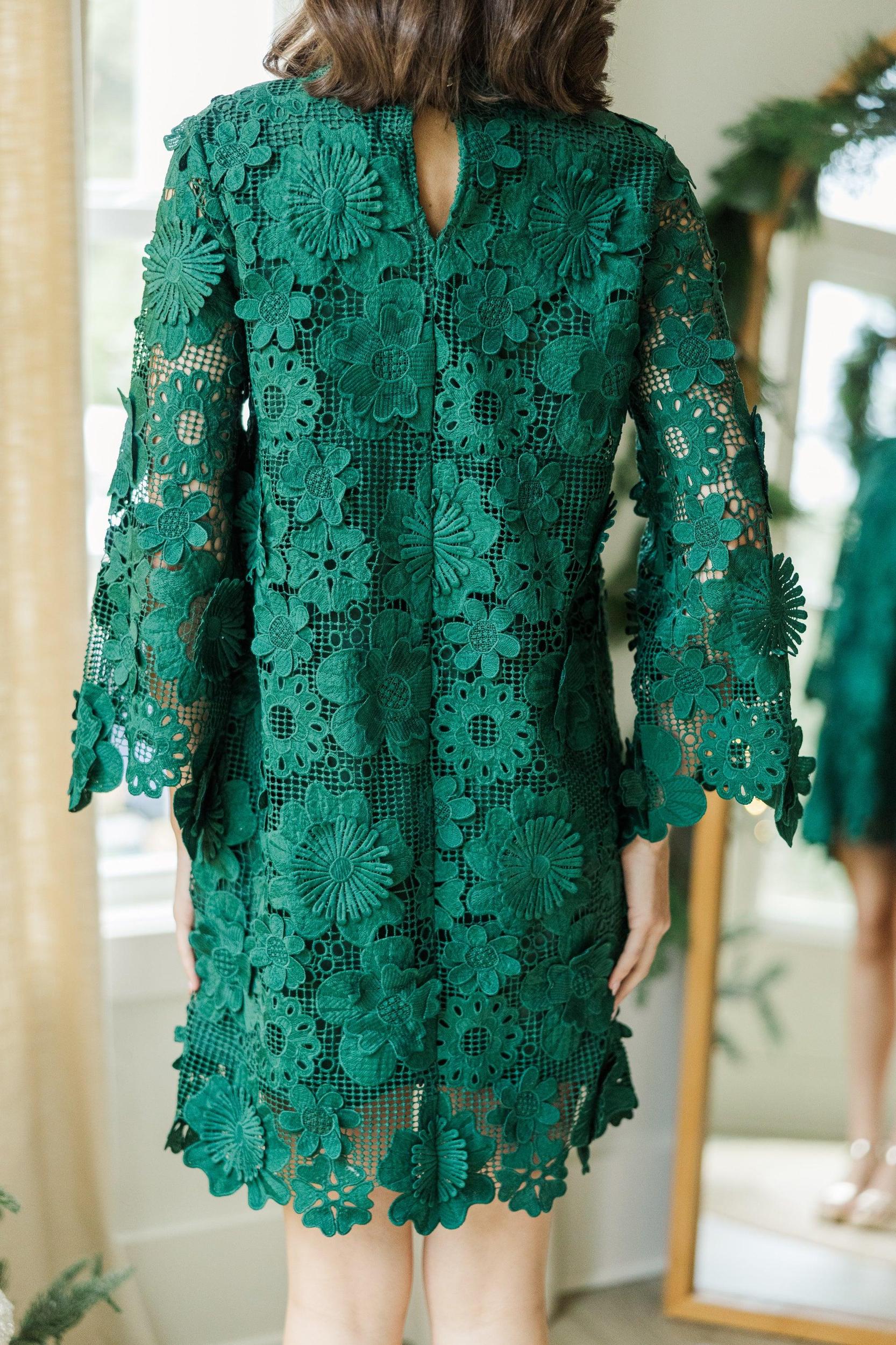 On This Day Emerald Green Lace Dress Female Product Image
