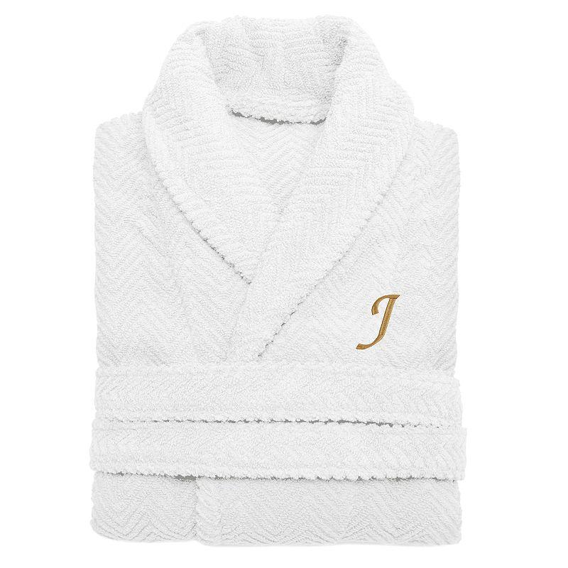 Linum Home Textiles Turkish Cotton Personalized Herringbone Weave Bathrobe, Adult Unisex,  Product Image