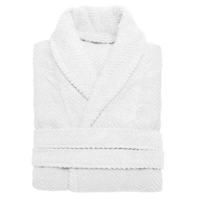 Linum Home Textiles Turkish Cotton Personalized Herringbone Weave Bathrobe, Adult Unisex,  Product Image