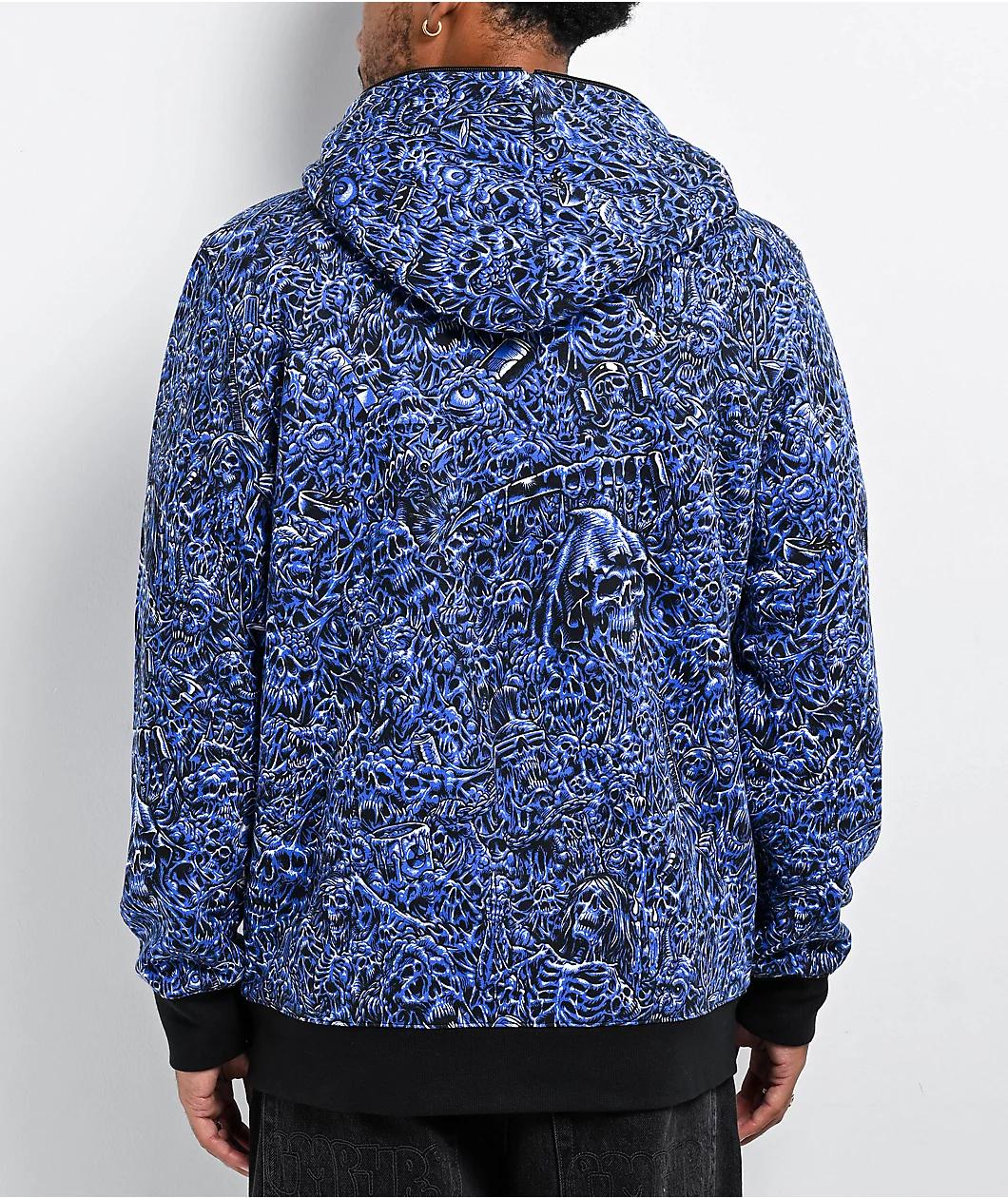 Lurking Class by Sketchy Tank x Matt Stikker Body Bag Blue Zip Hoodie Product Image