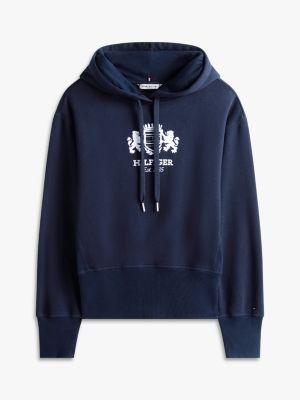 Badge Crest Logo Brushed-Back Hoodie Product Image